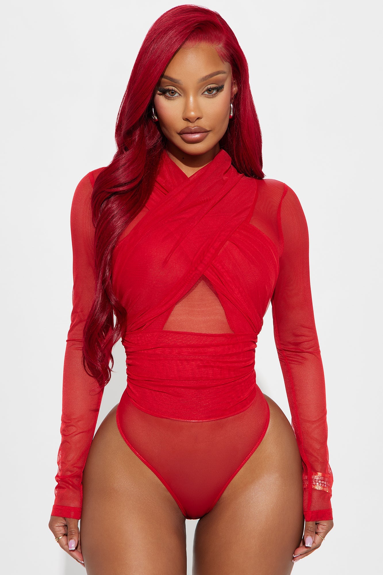 Serena Mesh Bodysuit - Chocolate