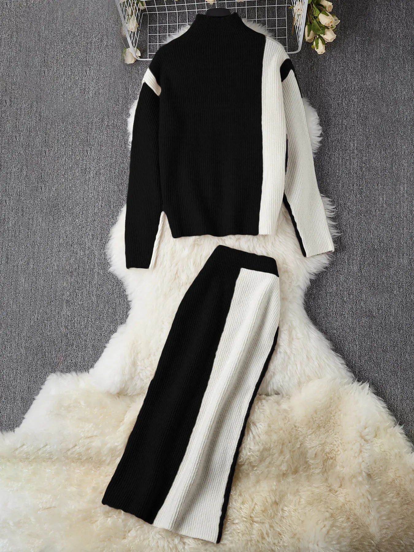Women's Colorblock Sweater Set