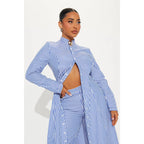 Yacht Trip Stripe Pant Set - White/Blue