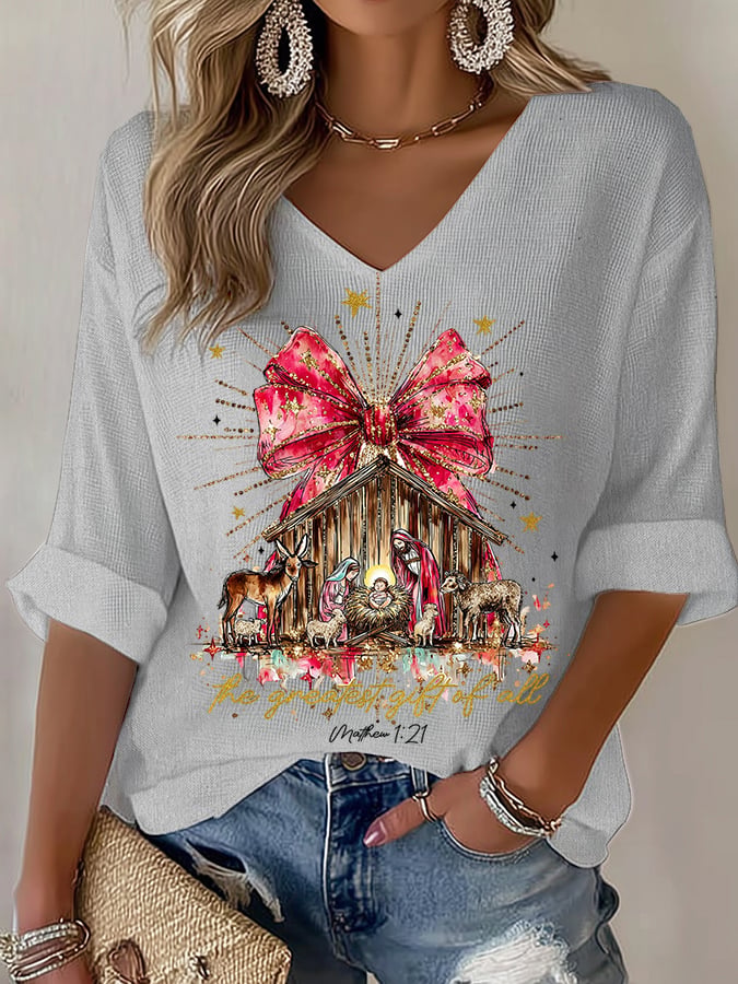 Women's Nativity Faith Print T-shirt