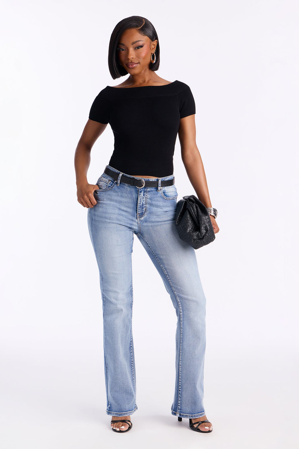 Esme Stretch Bootcut Jeans - Light Wash