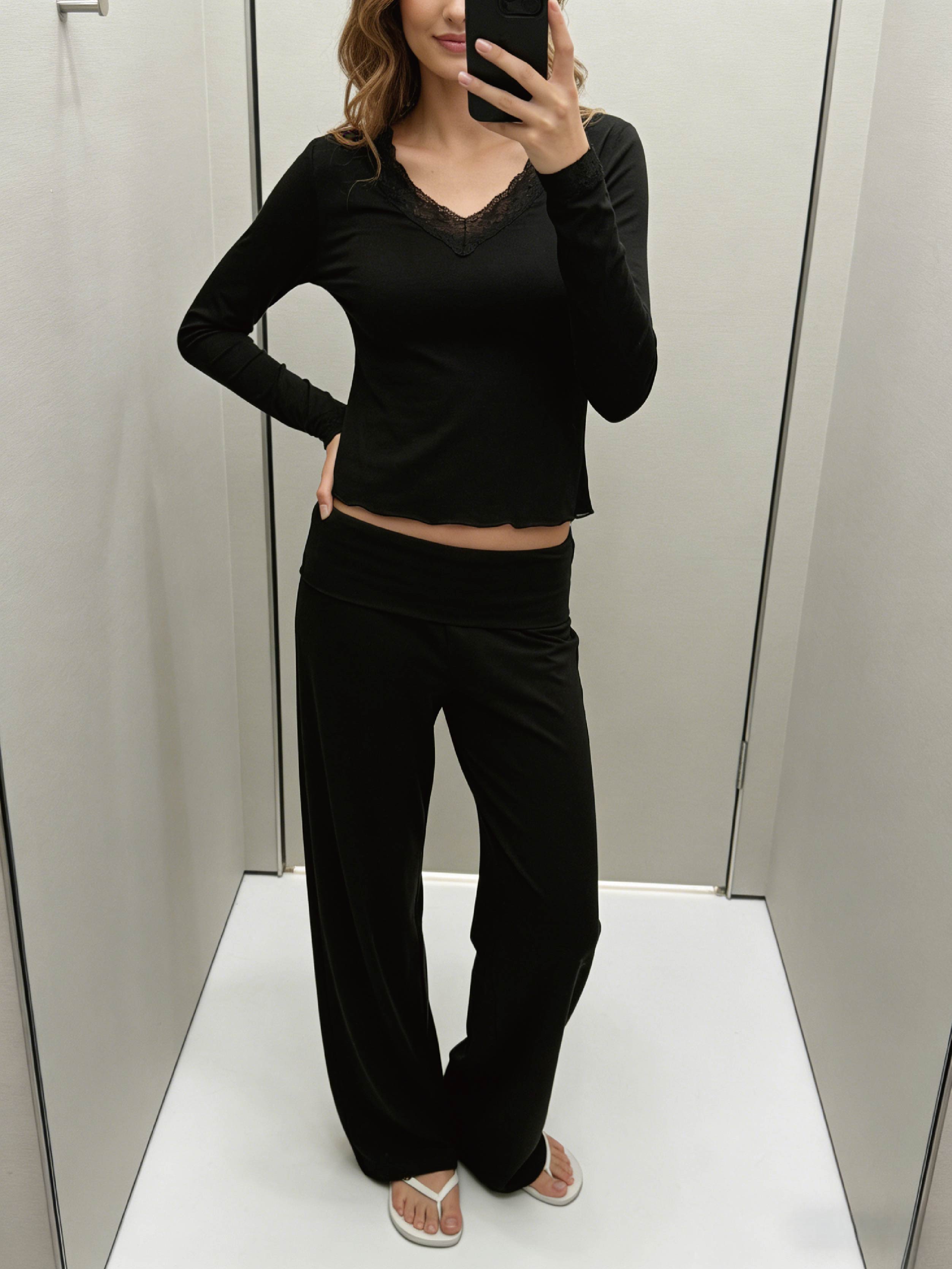 Y coral baggy yoga pants