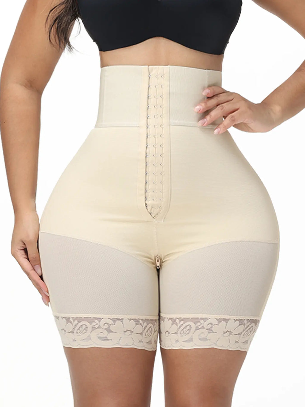 Women's High-Waist High-Elastic Body-Shaping Panties - Body Sculpting Compression, 3-Row Crotch Closure, Adjustable Waist Cincher, Abdominal Lift Boyshorts, All-Season Minimalist Basic Compression Underwear