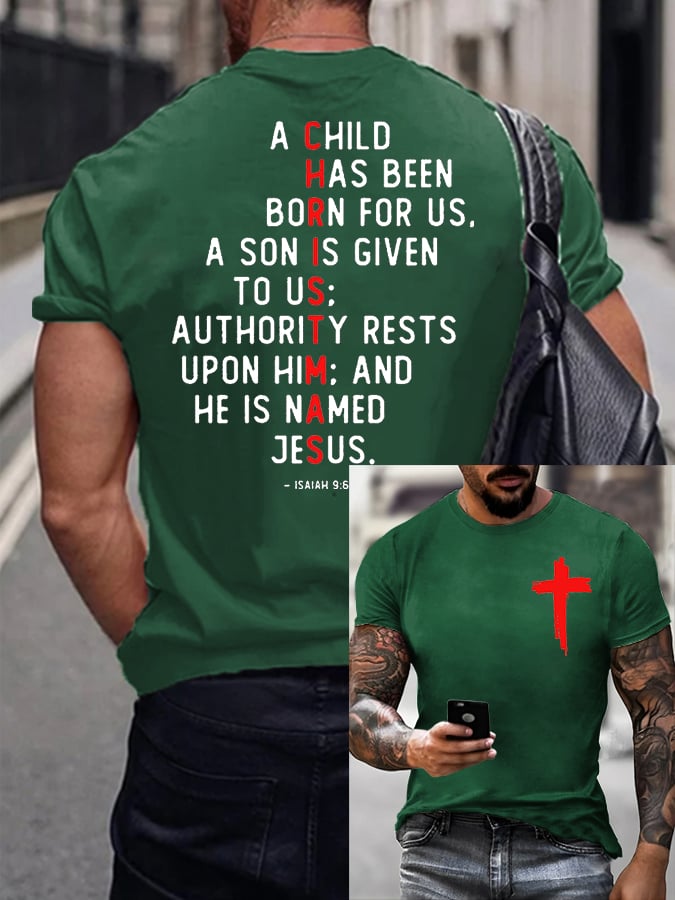 Men's Casual Printed Short-Sleeve T-Shirt