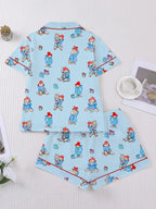 Women's Cute Bear Print Sleepwear Set