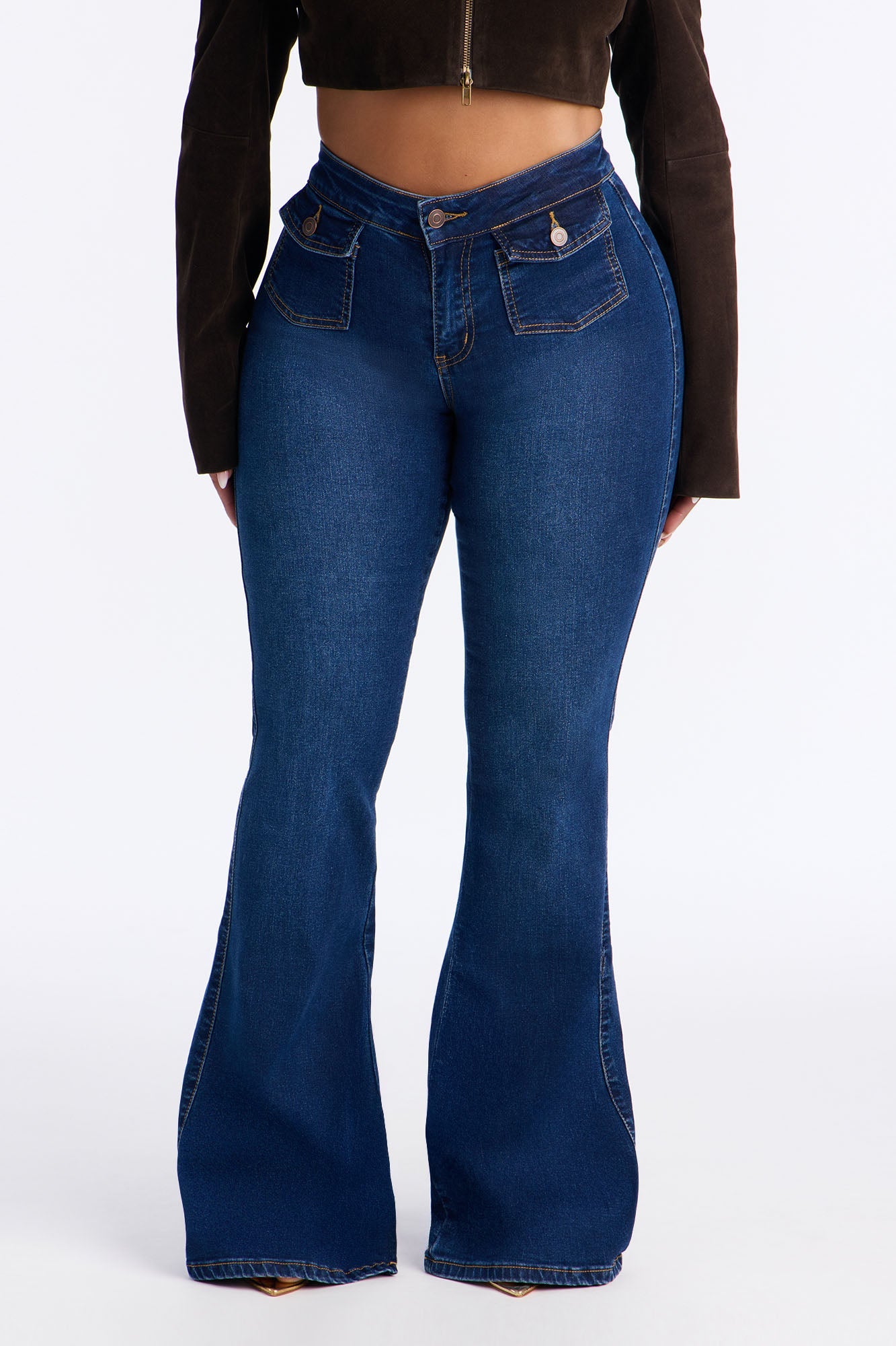 Palo Alto Stretch Flare Jeans - Dark Wash