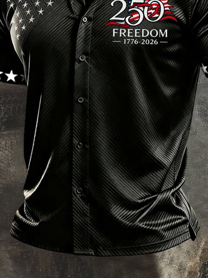 Men's Retro Independence Day Patriot Short-Sleeve Shirt