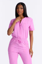 Full Shift Stretch Jogger Scrub Uniform Jumpsuit - Black
