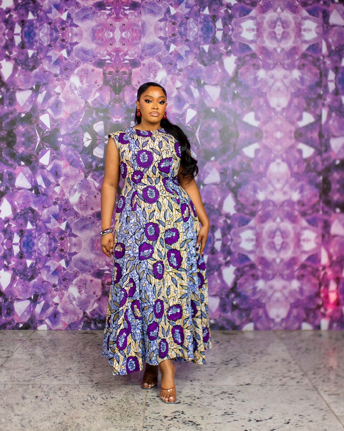 Anire Hand Beaded Ankara Dress