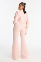 Mary Jane Wide Leg Tweed Pants - Pink