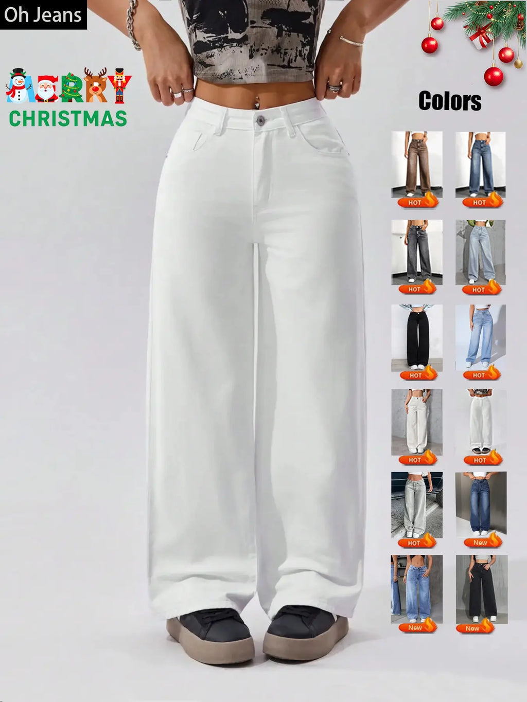 Women's Elastic Waist Denim Jeans with Pockets and Buttons, Casual Basic Fashion Comfortable Trousers for All Seasons, Perfect for Any Occasionstacked pants