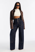 All Trades Utility Wide Leg Jeans - Dark Denim
