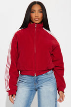 Game Play Stripes Bomber Jacket - Hunter