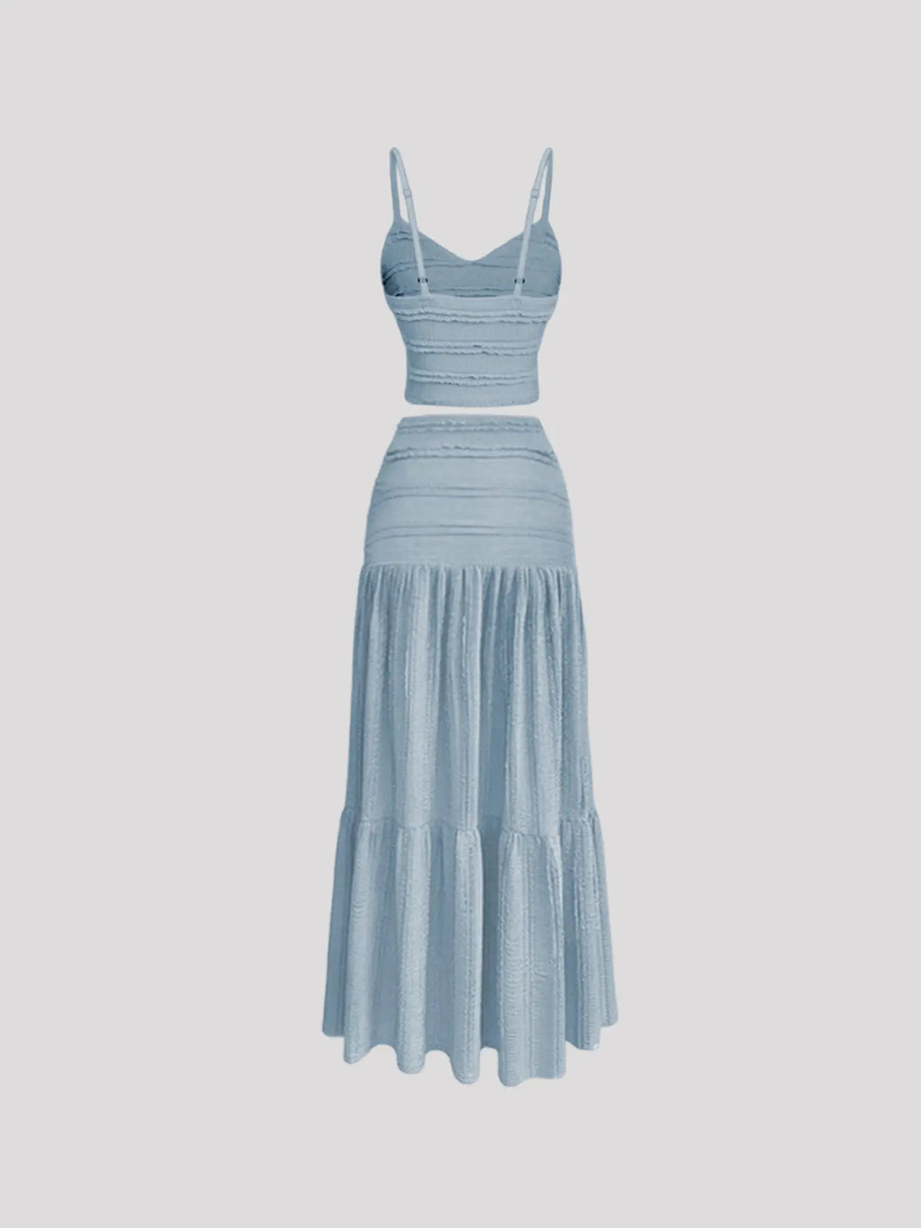 Women's Elegant Chic Party Sweet Cute Sleeveless Short Top and Half Skirt Set, Casual Slim-Fitting Spring & Fall
