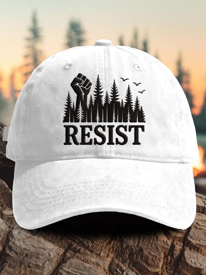 Retro Resist Save The Forest Service Print Baseball Cap