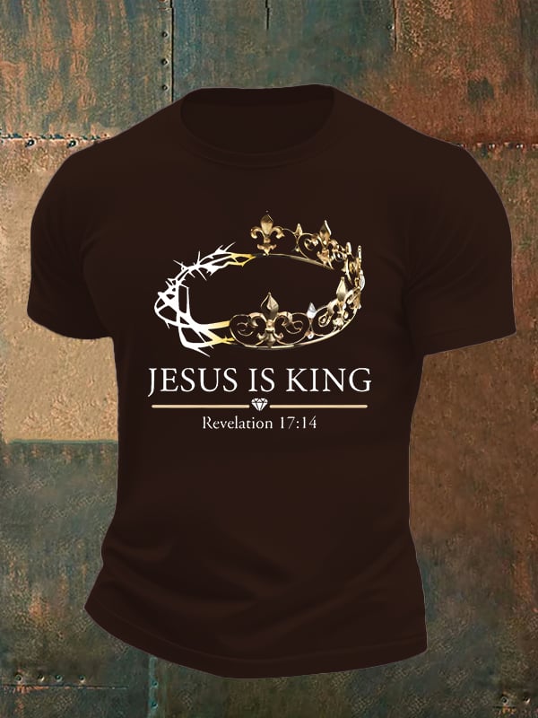 Men's  Jesus Is King Christian  T-Shirt