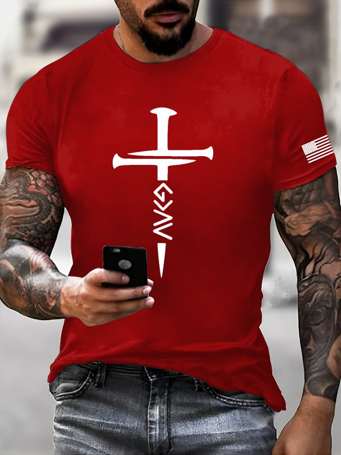 Men's Casual Printed Short-Sleeve T-Shirt