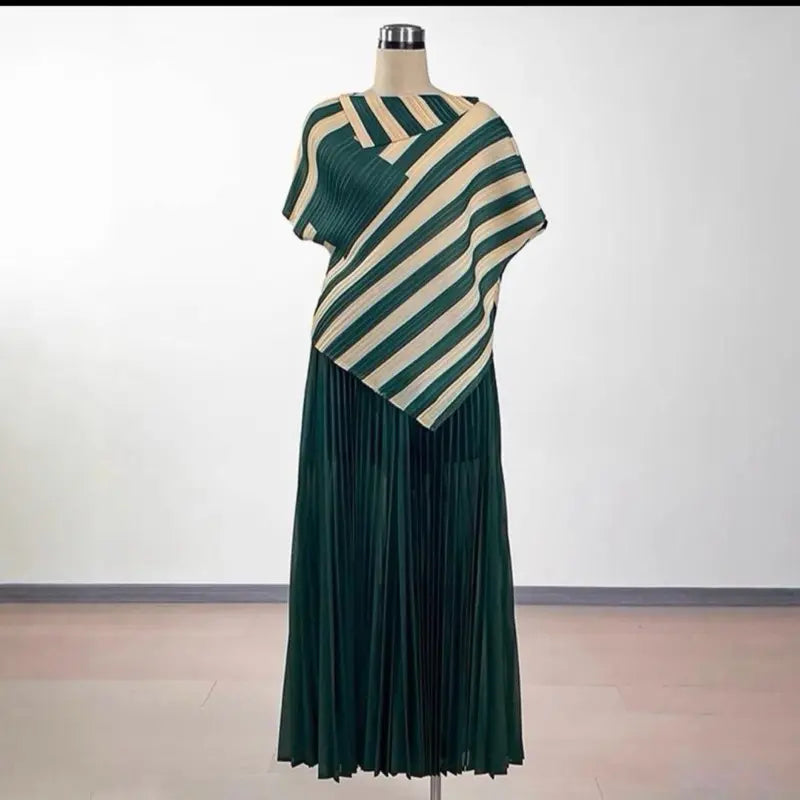 Elegant Pleated Two-Piece Set