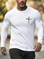 🔥Buy 3 Get 15% Off🔥Men's Stand For The Flag Kneel For The Cross Print T-Shirt