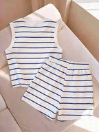 LUNE The New Spring And Summer Fashion And Casual Two Pieces Set Of White Vest And Shorts Is Selling Well