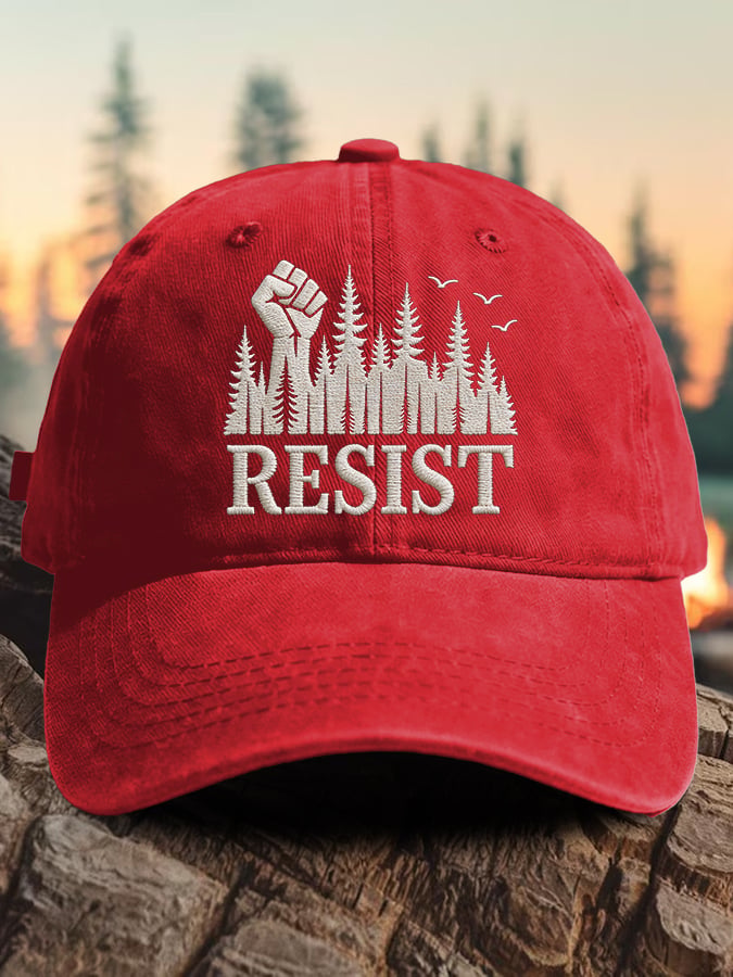 Retro Resist Save The Forest Service Print Baseball Cap