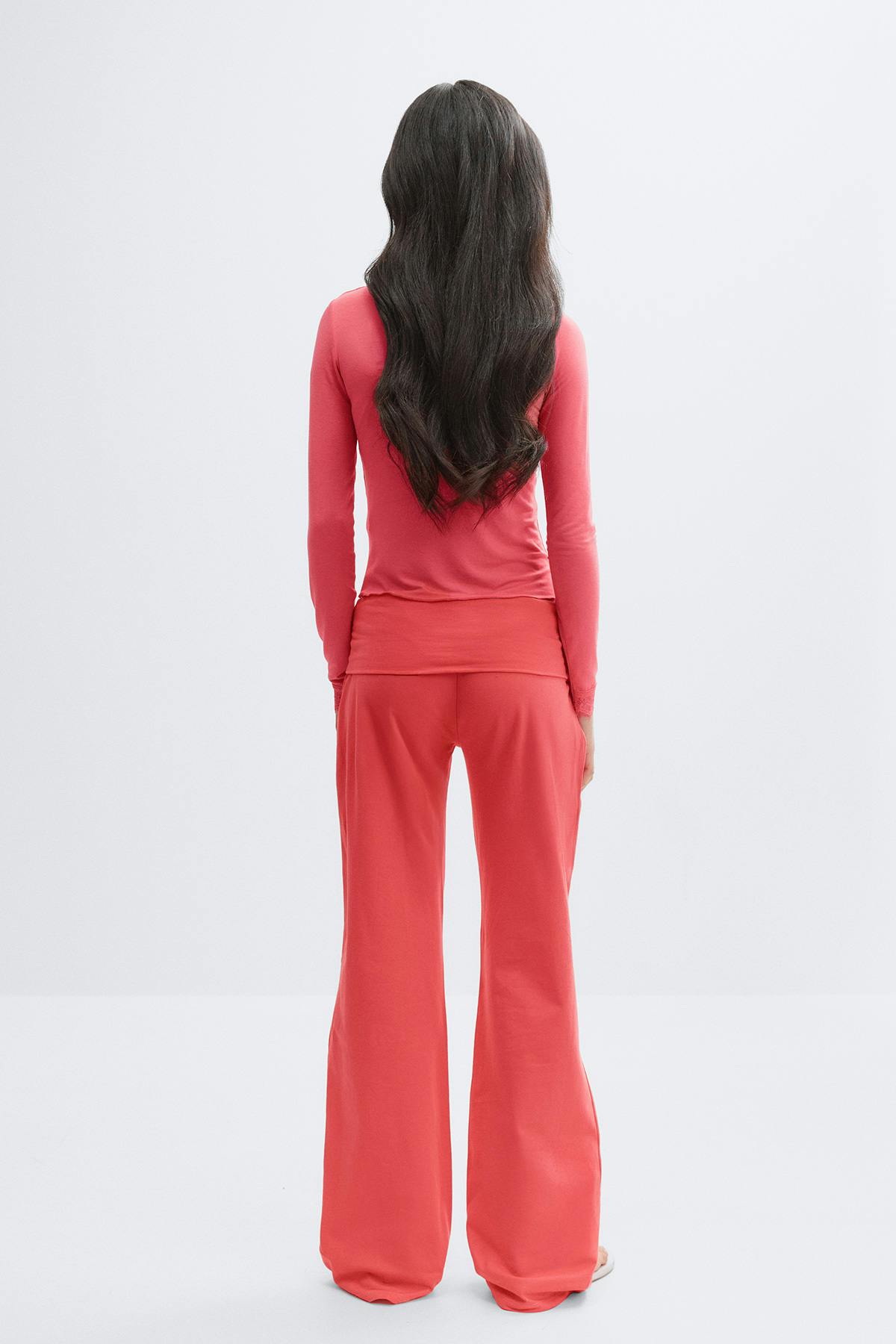 Y coral baggy yoga pants