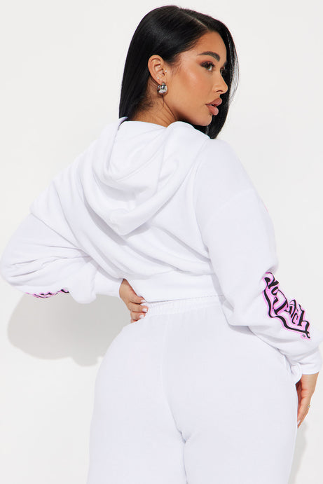 Von Dutch Graffiti Cropped Hoodie