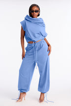 Alexa Jogger Pant Set - Burgundy