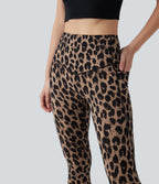 UltraSculptTM Leopard Print High Waisted Tummy Control Yoga Leggings with Pockets