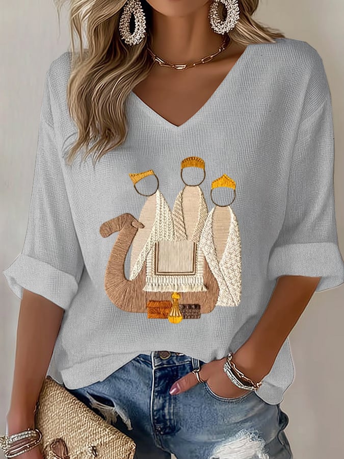 Women's Nativity Faith Print T-shirt