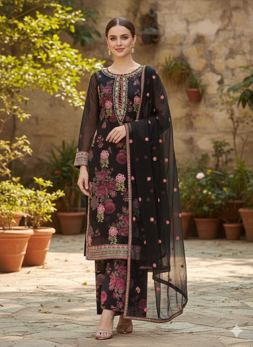 SFSH-13 - Readymade - Chiffon Net Outfit 2026