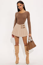 Sabrina Long Sleeve Tee - Camel