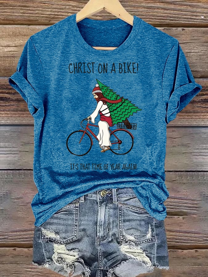 Women's  It's That Time Of Year Again Christian Washed  T-Shirt