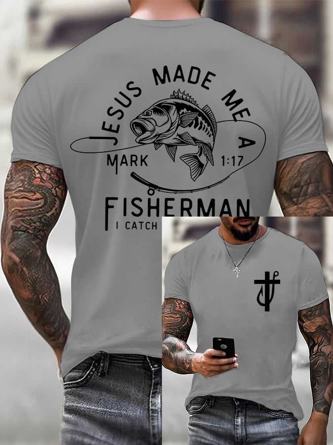 🔥Buy 3 Get 15% Off🔥🔥Hot Sale Picks 🔥Men'S Fishing Faith Short-Sleeved T-Shirt