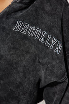 Brooklyn City Washed Hoodie - Black Wash