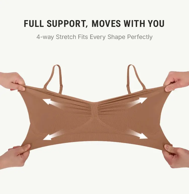FeelinGirl Women's Wireless Bra Comfort Bralettes No Underwire Unlined Cami Bra Seamless Tshirt Bras Sports Bra Bralette Basic Comfortable Fit Womenswear Everyday Up to 44DD Summervibes