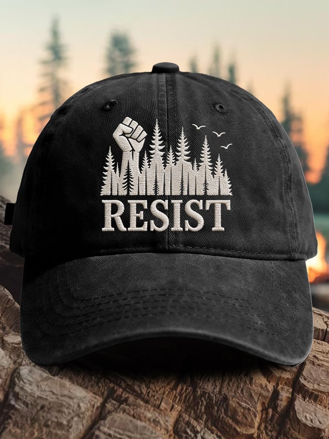 Retro Resist Save The Forest Service Print Baseball Cap