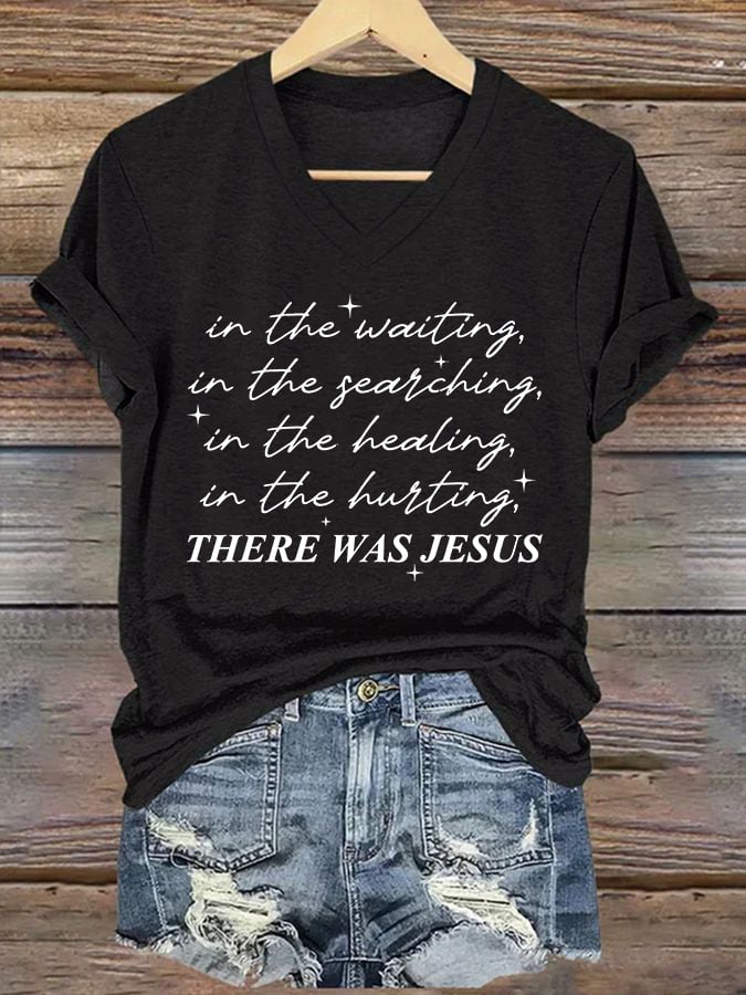 Women'S Casual Faith-Themed Printed Short-Sleeved T-Shirt