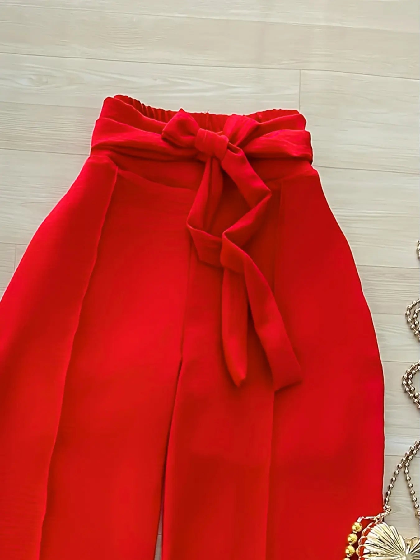 Elegant Jumpsuit + Wide Leg Pants Set, Top, Womenswear, Lightweight, Flowy, Sexy Vacation, Perfect for Summer, Stylish and Comfortable