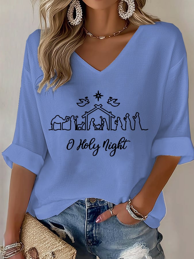 Women's Nativity Faith Print T-shirt