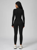 Women's Zipper Mock Neck Shapewear Bodysuit - Slim Fit