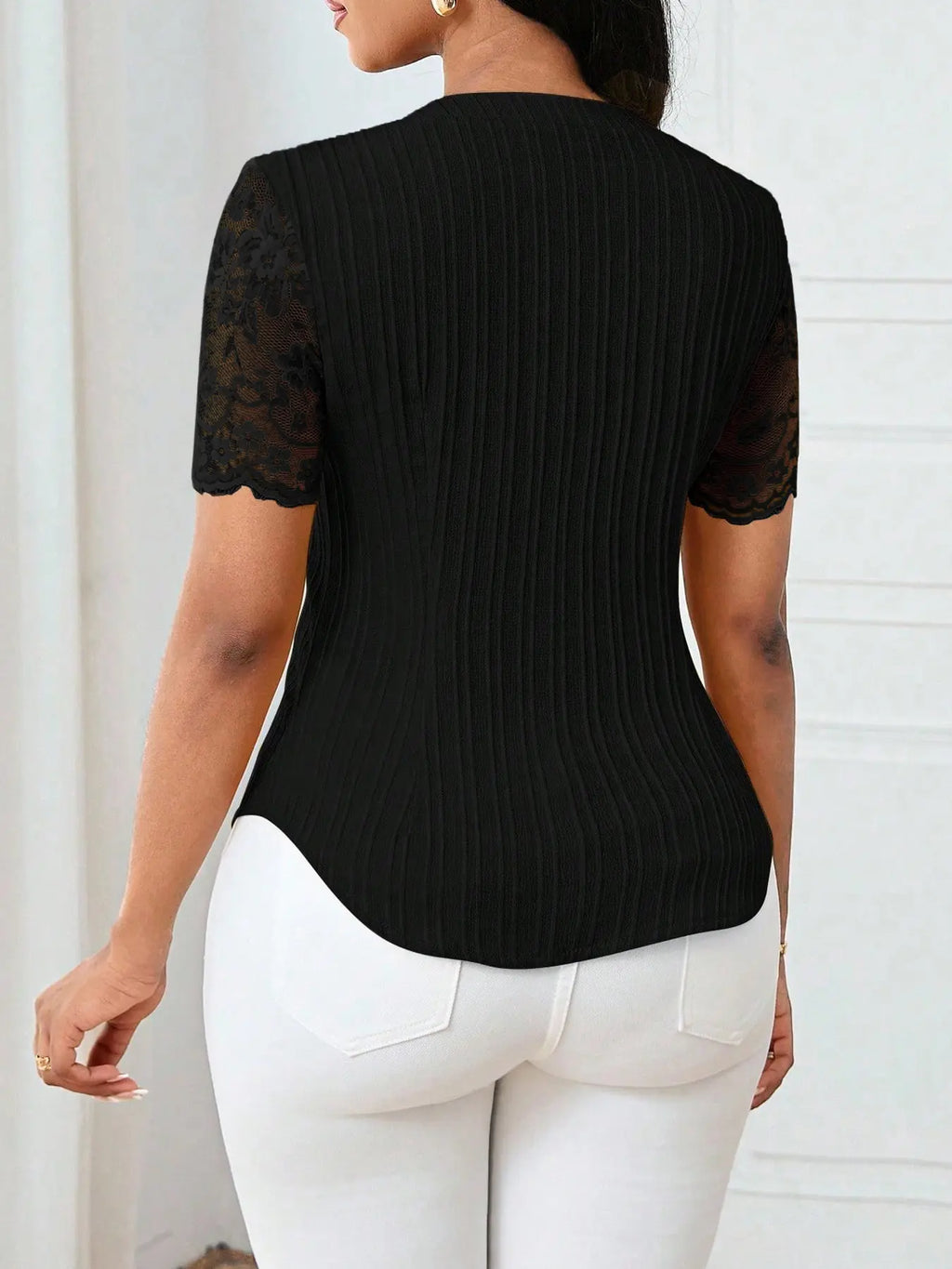 Women's Solid Color Simple Basic Commuter Casual Fitted Shirt Summer Style, Ladies Plain Design Office Wear, Comfortable and Stylish Blouse Tops