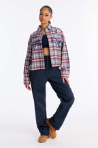 Athletic Academy Plaid Long Sleeve Flannel - Wine/combo