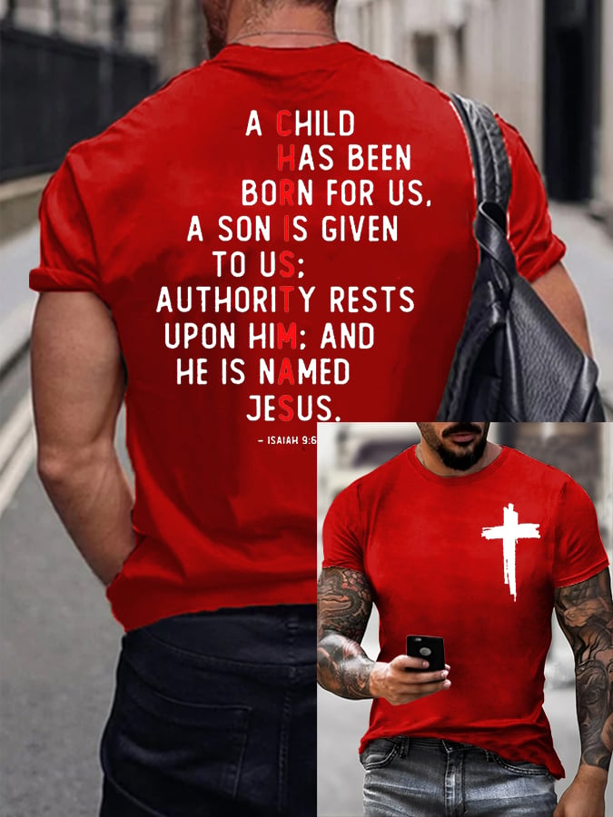 Men's Casual Printed Short-Sleeve T-Shirt