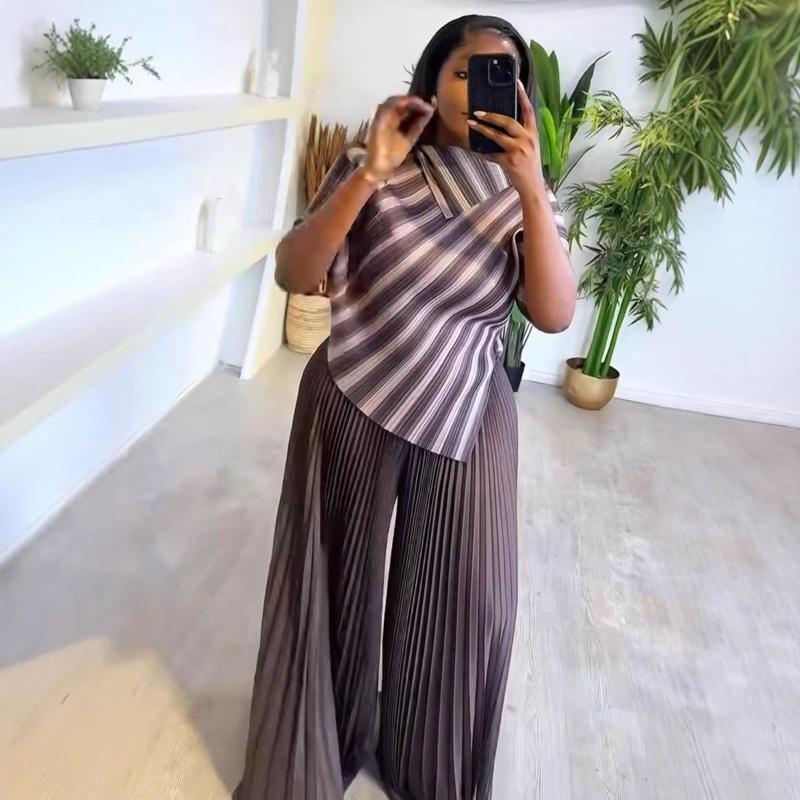 Elegant Pleated Two-Piece Set