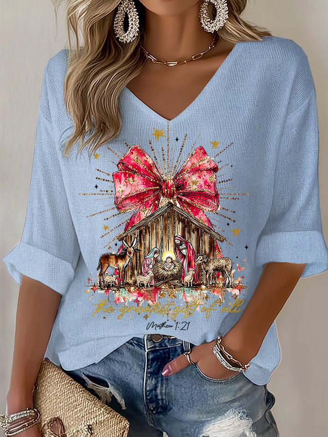 Women's Nativity Faith Print T-shirt
