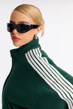 Game Play Stripes Bomber Jacket - Hunter