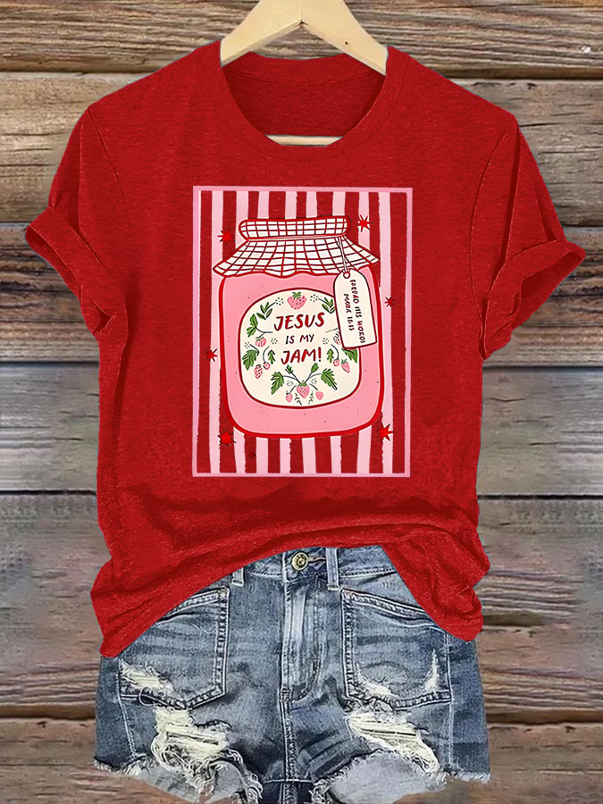 Women's JESUS IS MY JAM Print T-Shirt
