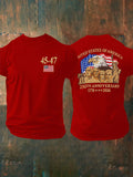 Men's Retro United States Of America 250th Anniversary Print T-Shirt