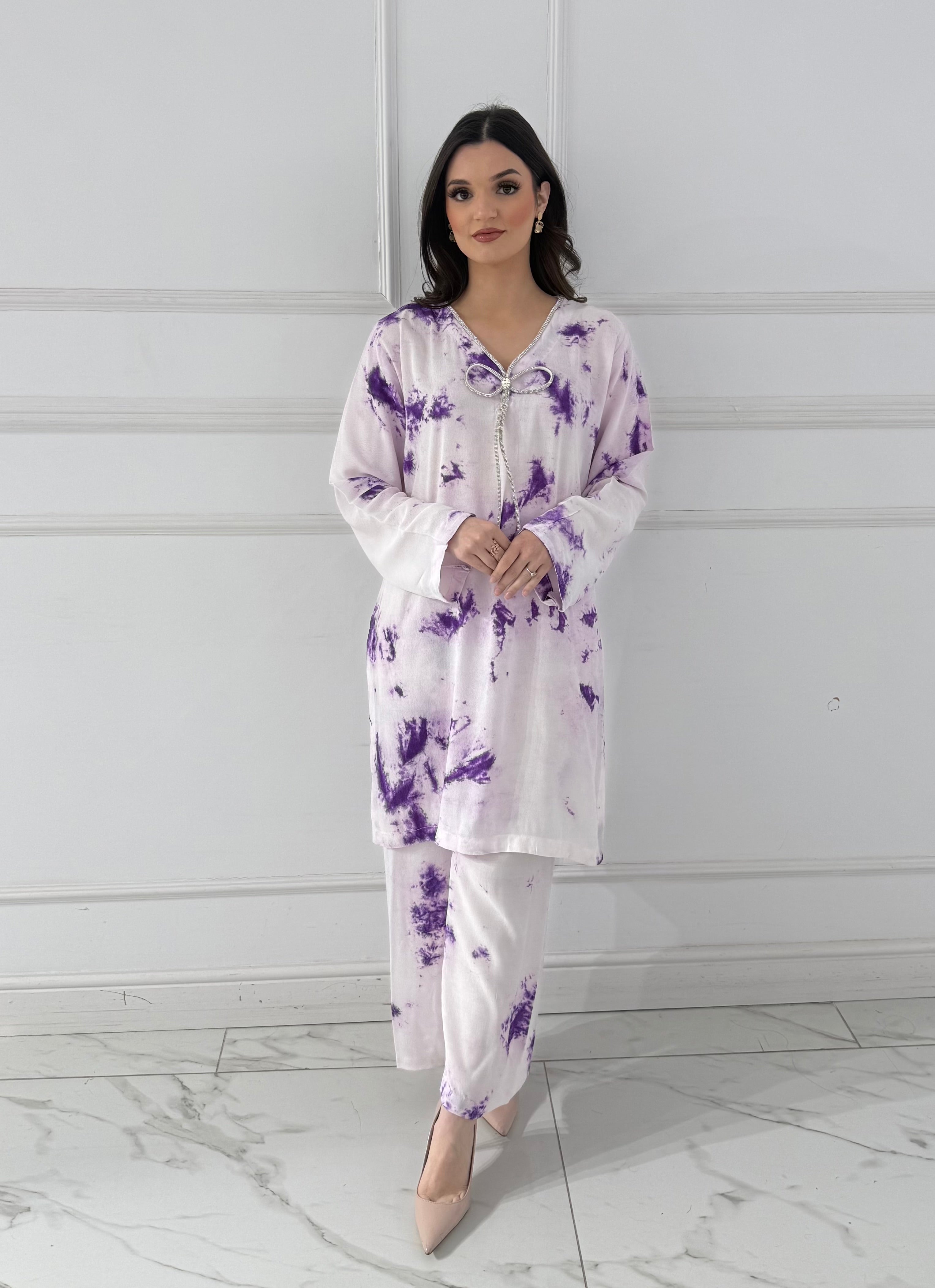 RBY-137- Tye & Dye Crepe 2 Piece Co-ord